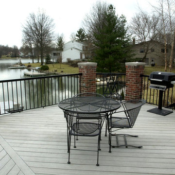 Custom Deck with Brick Columns
