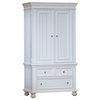 White Cape Cod Cottage Armoire with Clothes R