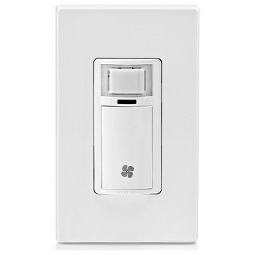 DHS05-1LI Humidity Sensor Switch for Bathroom Exhaust Fan, Automate Ventilation, White
