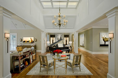 Transitional family room photo in Baltimore