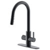 33" Solid Surface Single Bowl Reversible Sink with Instant Hot Faucet Kit, Oil Rubbed Bronze