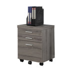 File Cabinet, Rolling Mobile, Printer Stand, Office, Work, Laminate, Brown
