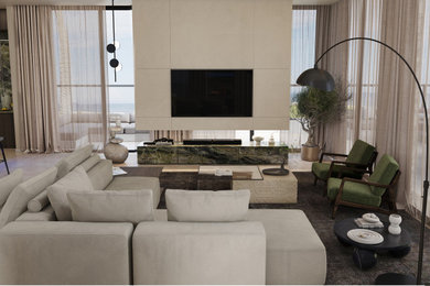 Example of an eclectic home design design in Other