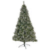 7' Mixed Spruce Hinged Artificial Christmas Tree, Unlit