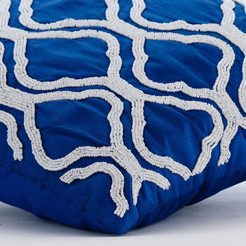 Royal Tartan, Blue Art Silk 16"x16" Cushion Covers