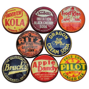 Vintage Soda Cap Cabinet Knobs 8 Piece Set Beach Style