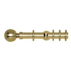 Spun Brass pole, with Ball finial - Curtain Poles