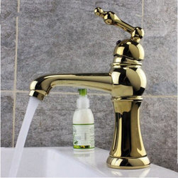 Antique Brass Ti-PVD Bathroom Sink Tap Mixer Water Faucet TD0228 - Bathroom Sink Faucets