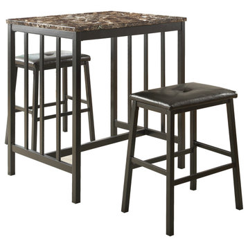 Flannery Counter Height Dining Room Table and Stools, Set of 3