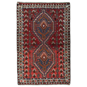 Persian Rug Shiraz 4'0"x2'8" Hand Knotted