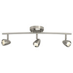 Visual Comfort Architectural Collection - Talida 3-Light LED Track Light, Brushed Nickel - Sea Gull Lighting LED Talida track lighting is designed to enhance your decor and engineered to save energy costs. The sleek design is offered with straight and curved tracks, and adjustable LED heads that pivot and rotate to direct light where it is needed most. Available in a three-light or four-light option with a Brushed Nickel finish.