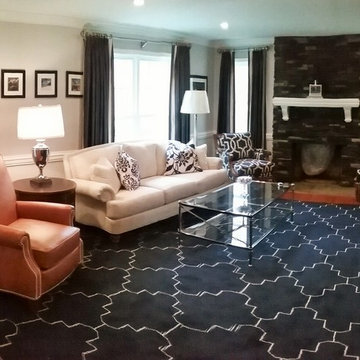 Blue Trellis Living Room