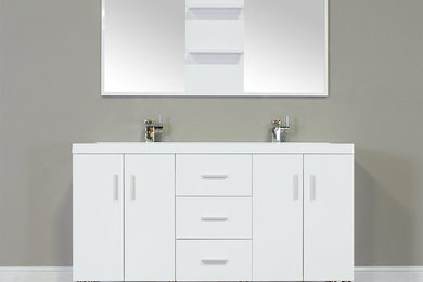 Alya Bath AT-8043-W 56" Double Modern Bathroom Vanity | White