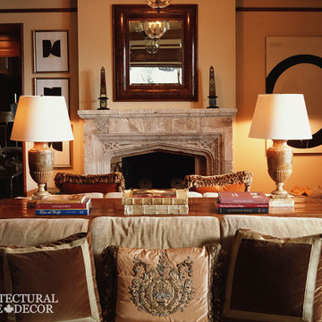 Reclaimed & Rustic Hand carved living room Fireplace Mantel