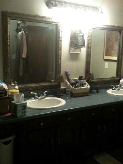 Double Sinks And Vanity In The Master Bedroom