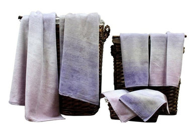 Yarn dyed Jacquard 6 piece towel set Orchid Bloom