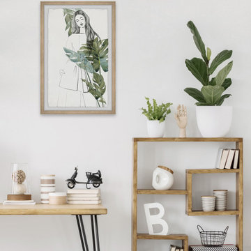 "Behind the Leaves" Framed Painting Print