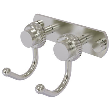 Mercury 2 Position Multi Hook with Twisted Accent, Satin Nickel