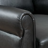 GDF Studio Lloyd Black Leather Recliner Club Chair