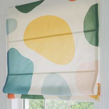 Morning Rocks Quick Fix Washable Flat Fold Roman Shades, Window Blinds