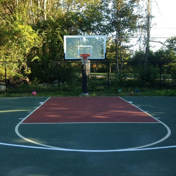 Emmett H's Pro Dunk Diamond Basketball System on a 52x27 in Little Compton, RI