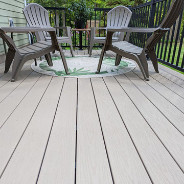 Sunroom Addition with Wolf Sandcastle Decking and Keylink Black Textured Railing