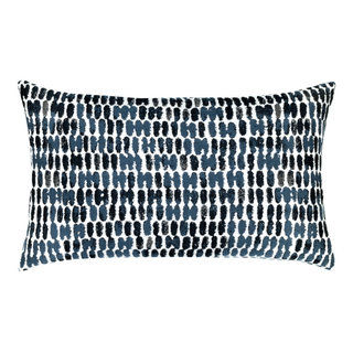 Indigo Rope Lumbar Outdoor Pillow by Elaine Smith