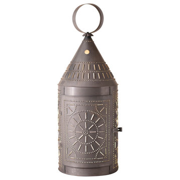 Irvins Country Tinware 36-Inch Tinner's Lantern with Chisel in Kettle Black