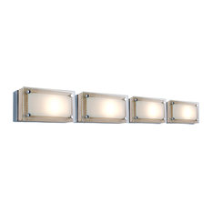 Bric 4-Light Line Voltage Wall Sconce, Chrome