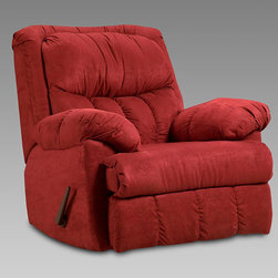 Payton Red Rocker Recliner - Recliner Chairs