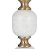 Anita End or Side Table, Gold and White