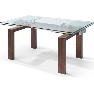 Davy Extendable Dining Table - Natural Walnut