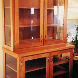 Solid Hardwood Glass Hutch - China Cabinets And Hutches
