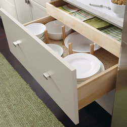 Organizing Features: Pegged Drawer - Dinnerware And Stemware Storage