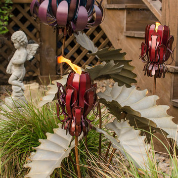 Decorative Desert Art & Tiki Torches