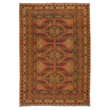Oriental Rug Kilim Soumak 8'3"x5'7" Hand Knotted Carpet