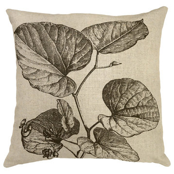 Botanical Linen Pillow VIII, 18"x18"