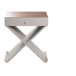 тумба Bonn орех,серая - Nightstands And Bedside Tables