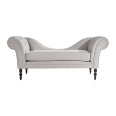 Carey Tufted Chaise Lounge, Bone
