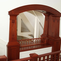 Custom Mahogany Balcony Archway - Columns And Capitals