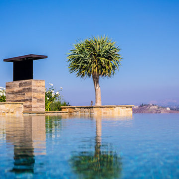 Weather resistant outside cabinet lift has swivel to watch TV anywhere in backya