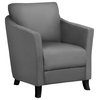 Monarch Contemporary Grey Leather-Look Fabric Chair I 8184