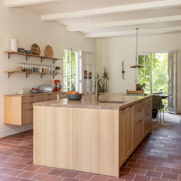 Spanish-Inspired Antique Kitchen Floor