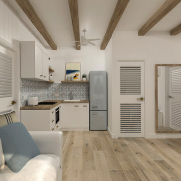Garage redesigned into the Coastal studio in Florida