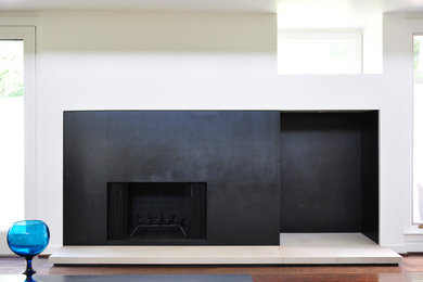 Living room - modern living room idea in Louisville