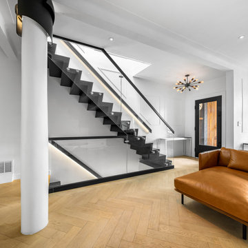 Gorgeous staircase in a 2-family home in Ridgewood