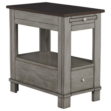 Chairsides III Chairside Table, Walnut/Gray