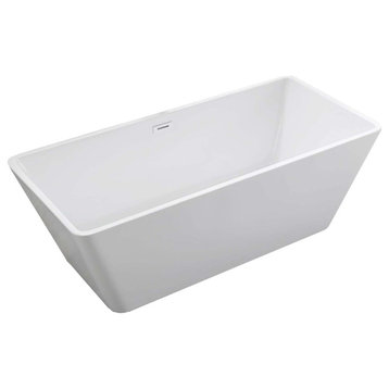 Rieti 67" Freestanding Bathtub, Glossy White