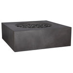 Pyromania Inc. - PyroMania Tao Concrete Fire Table, 41"x41", Charcoal, Natural Gas - Don't settle for an ordinary fire pit - elevate your outdoor living space with the Tao Square Gas Fire Pit Table.