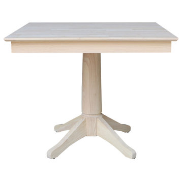 36" x 36" Square Top Pedestal Table  - 29.9"H